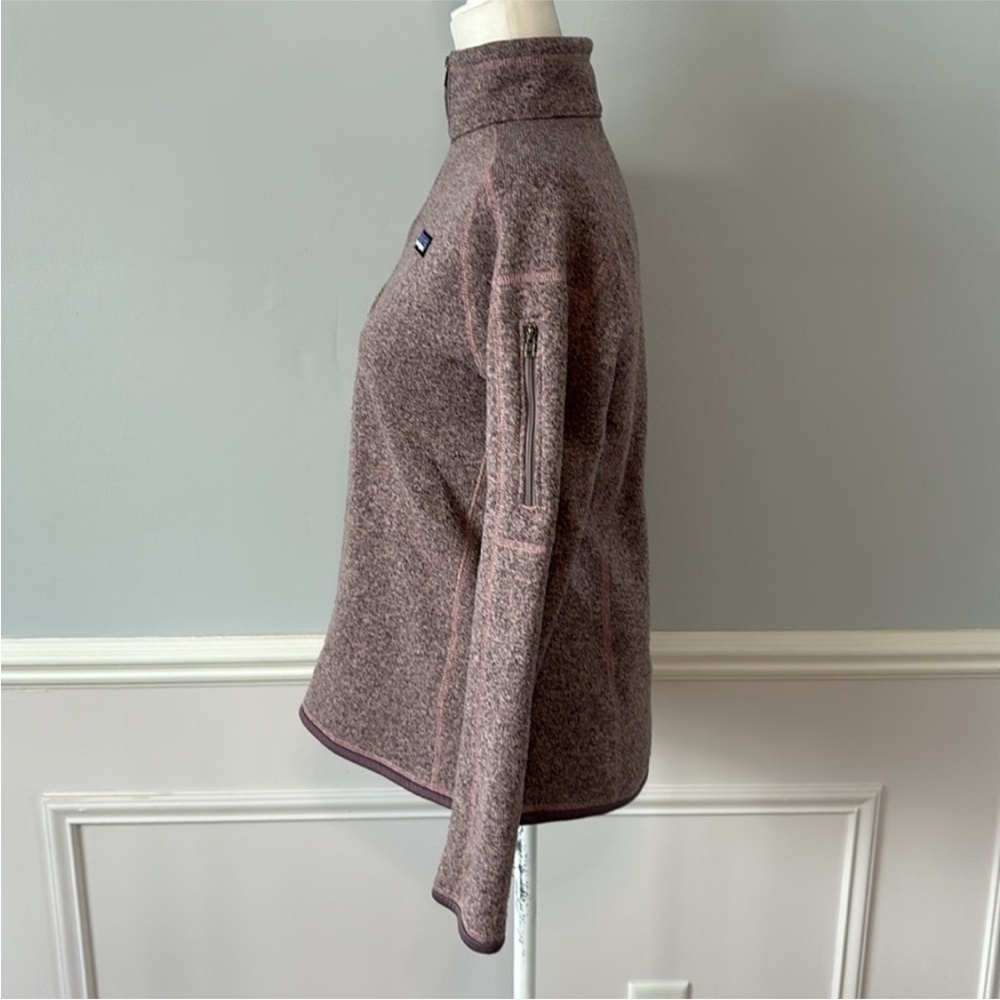 Women's Purple Quarter-Zip Sweater - Picture 13 of 14